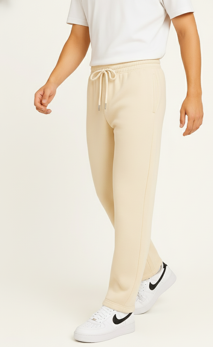 Soft-Touch French Terry Track Pants - Relaxed Tapered Fit
