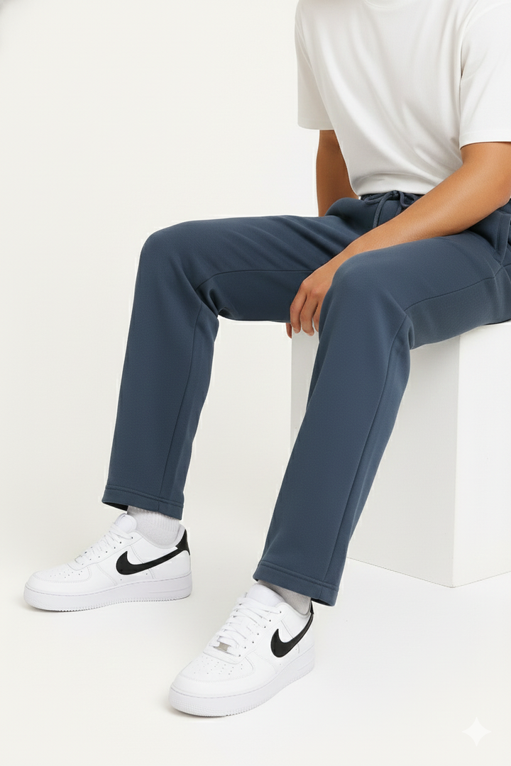 Men's Open-Hem Athletic Sweatpants with Drawstring
