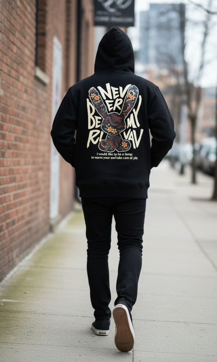 Men’s “Never Be My Rival” Premium Graphic Hoodie