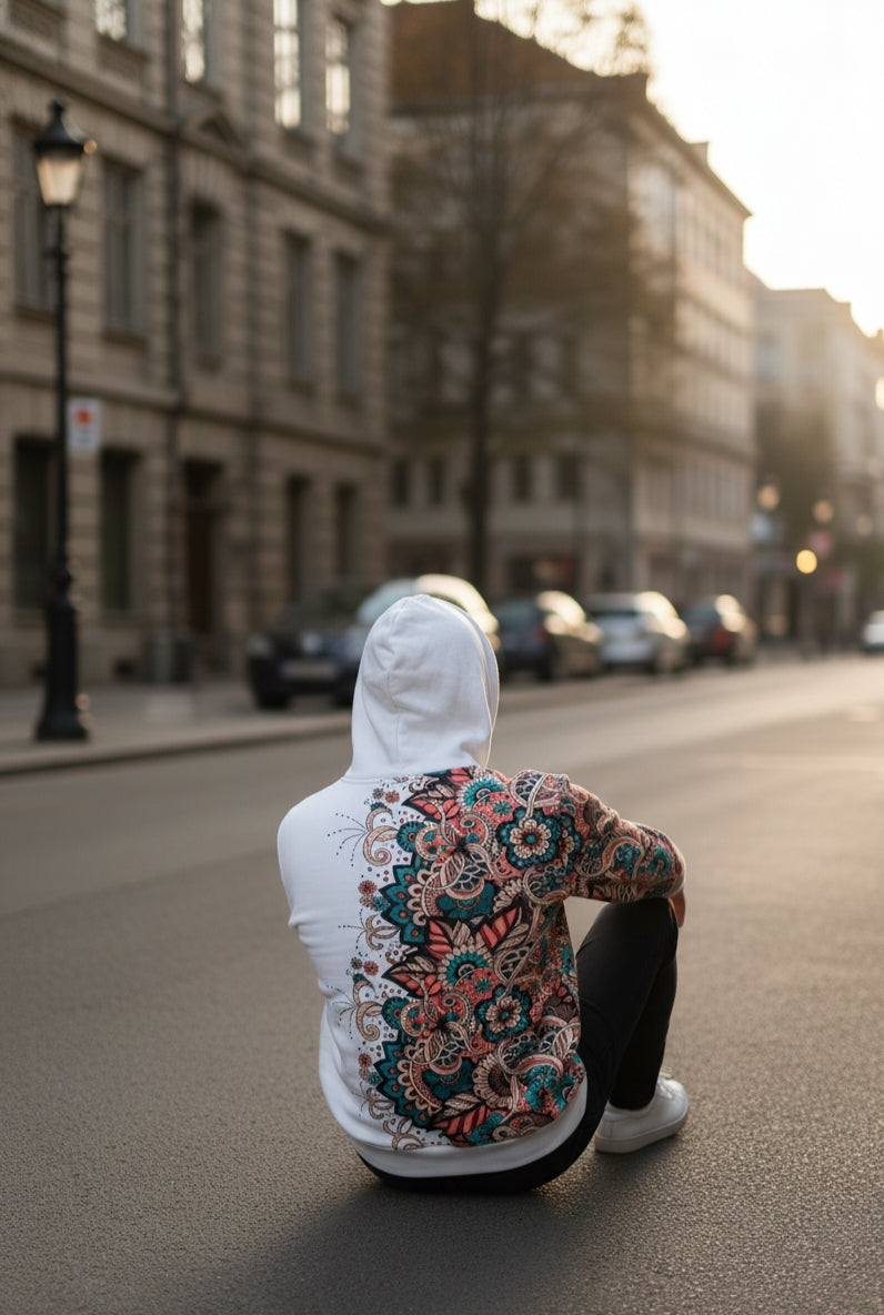 Bohemian Drift Graphic Hoodie