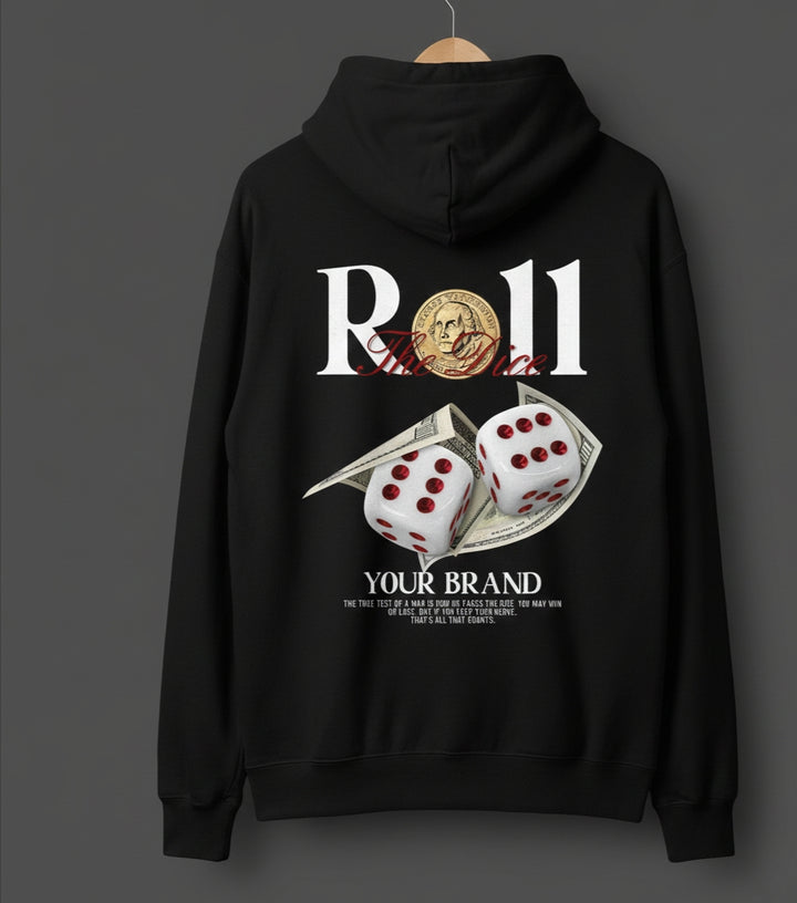 The hustle & chance black hoodies