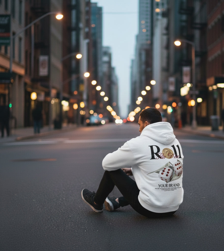 The hustle & chance black hoodies