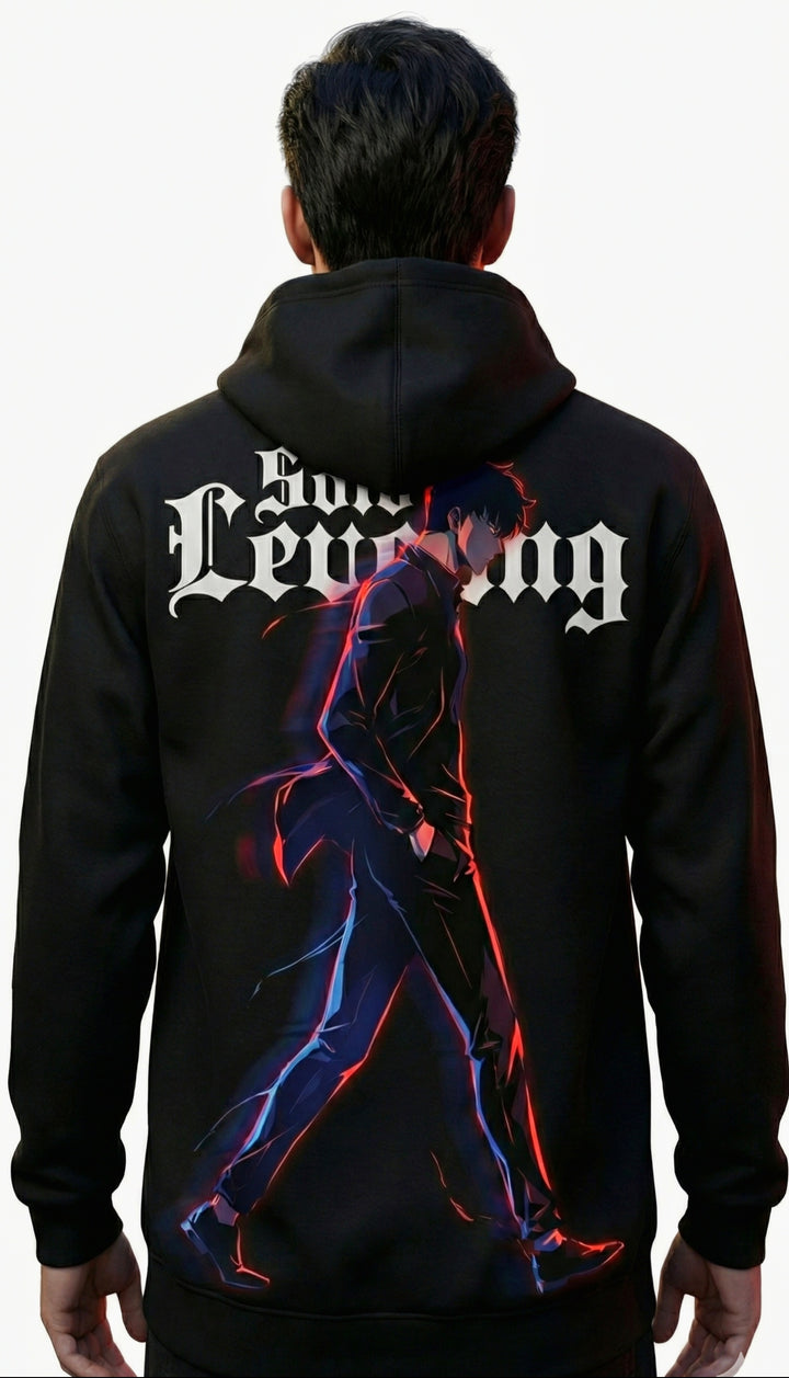 Solo leveling sung Jin - woo hoodie - black graphic back print pullover