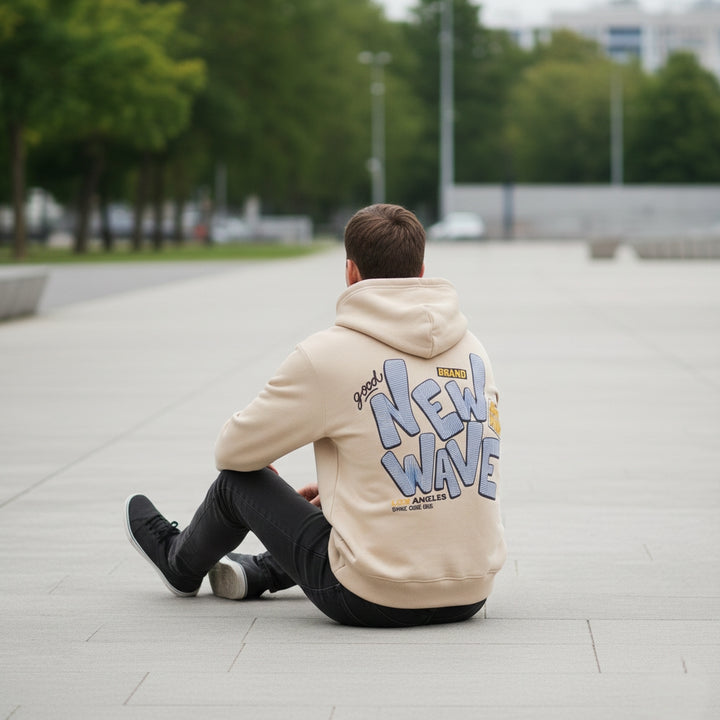 "new wave " los angles oversized hoodie .