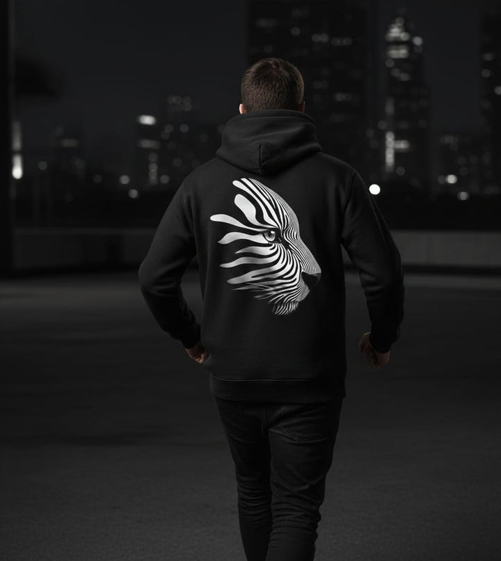 Premium Black Zebra Art Hoodie